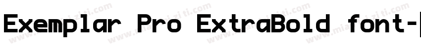 Exemplar Pro ExtraBold font字体转换